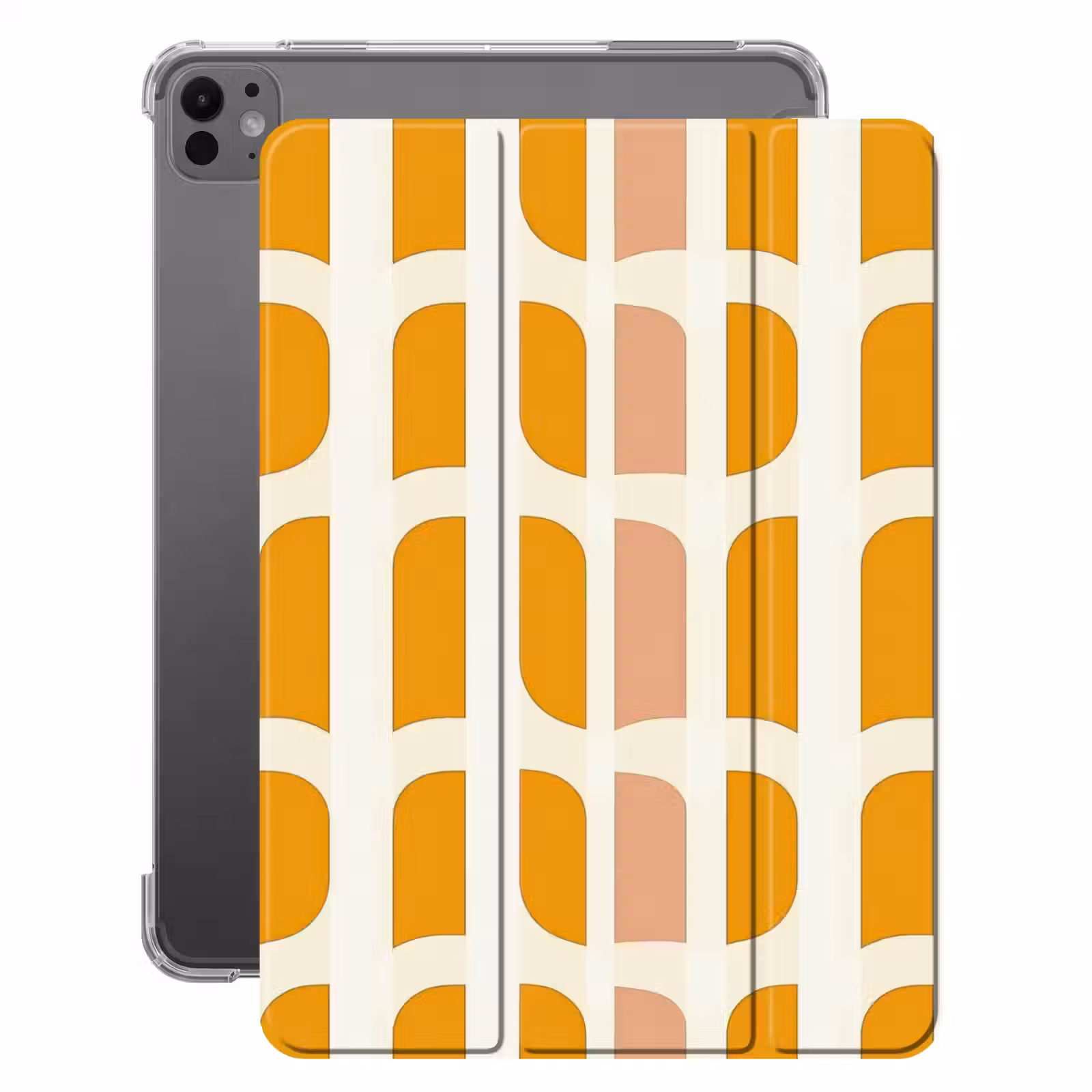 iPad-Hülle - Geometrisch - Muster - Gelb - Rosa — 1