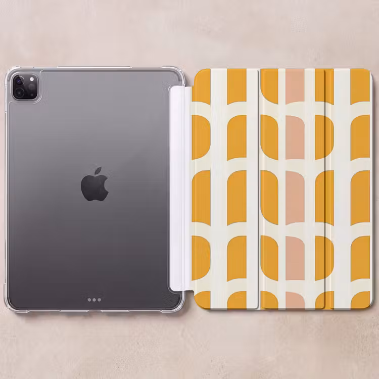 iPad-Hülle - Geometrisch - Muster - Gelb - Rosa — 6