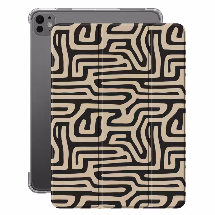 iPad-Hülle - Grafik - Linien - Schwarz — 1