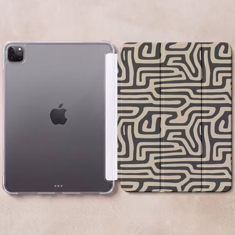 iPad-Hülle - Grafik - Linien - Schwarz — 6