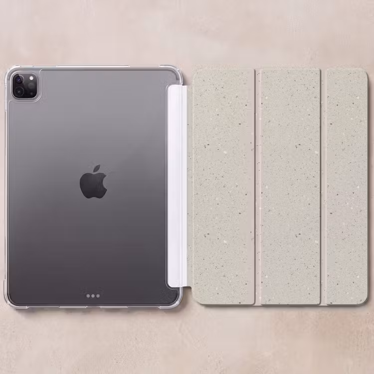 iPad-Hülle - Hellbeige - Terrazzo - Grau — 6