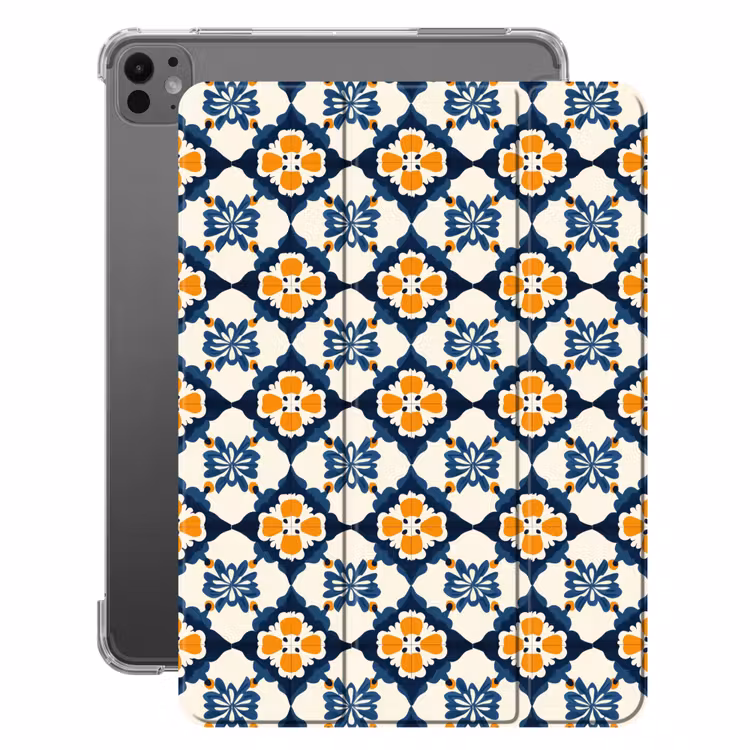 iPad-Hülle - Klassisch - Geometrisch - Blau — 1
