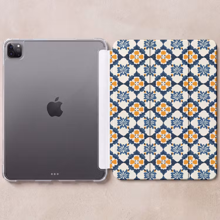 iPad-Hülle - Klassisch - Geometrisch - Blau — 6