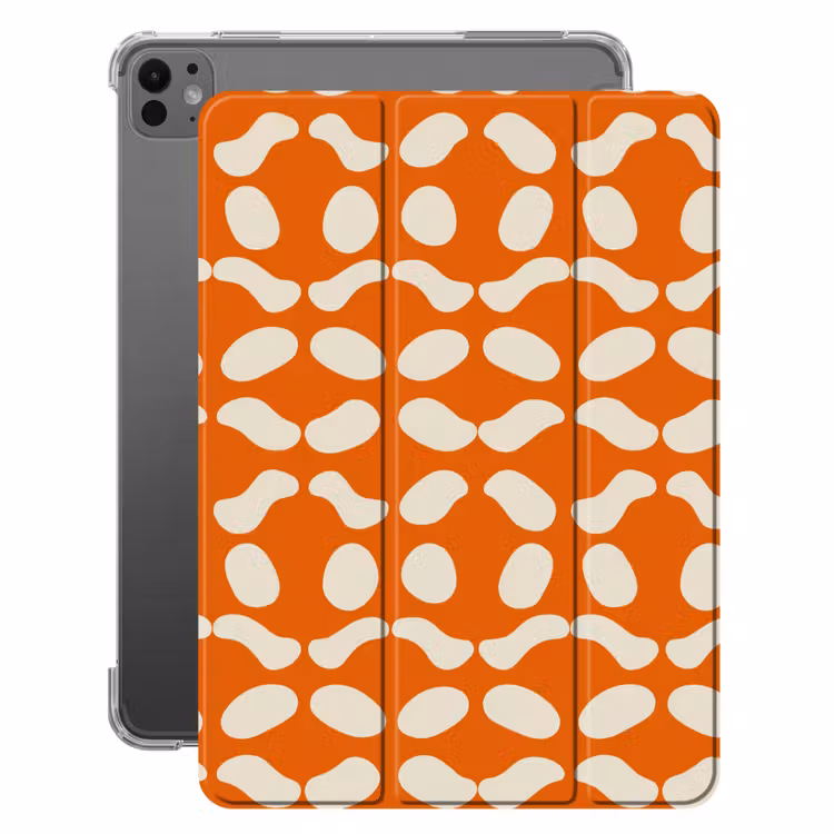 iPad-Hülle - Orange - Bio-Formen - Weiß — 1