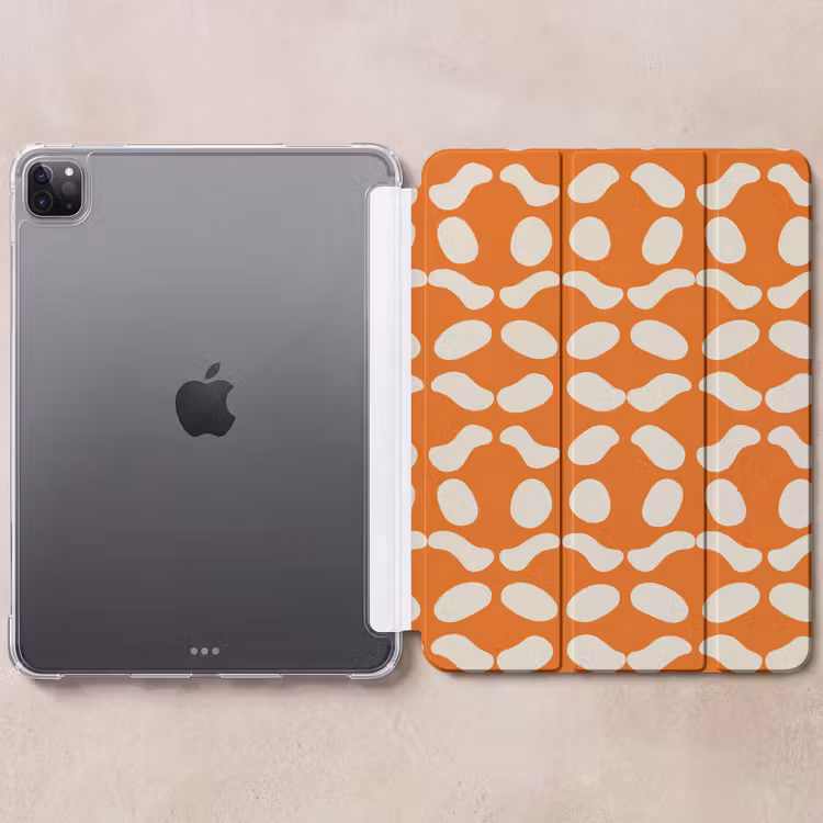 iPad-Hülle - Orange - Bio-Formen - Weiß — 6