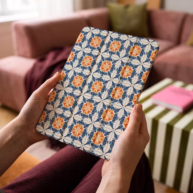 iPad-Hülle - Traditionell - Kacheln - Orange — 4