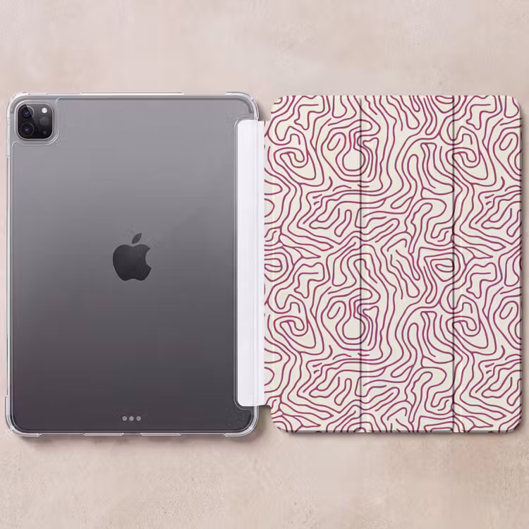 iPad-Hülle - Wickelleine - Magenta - Creme — 6