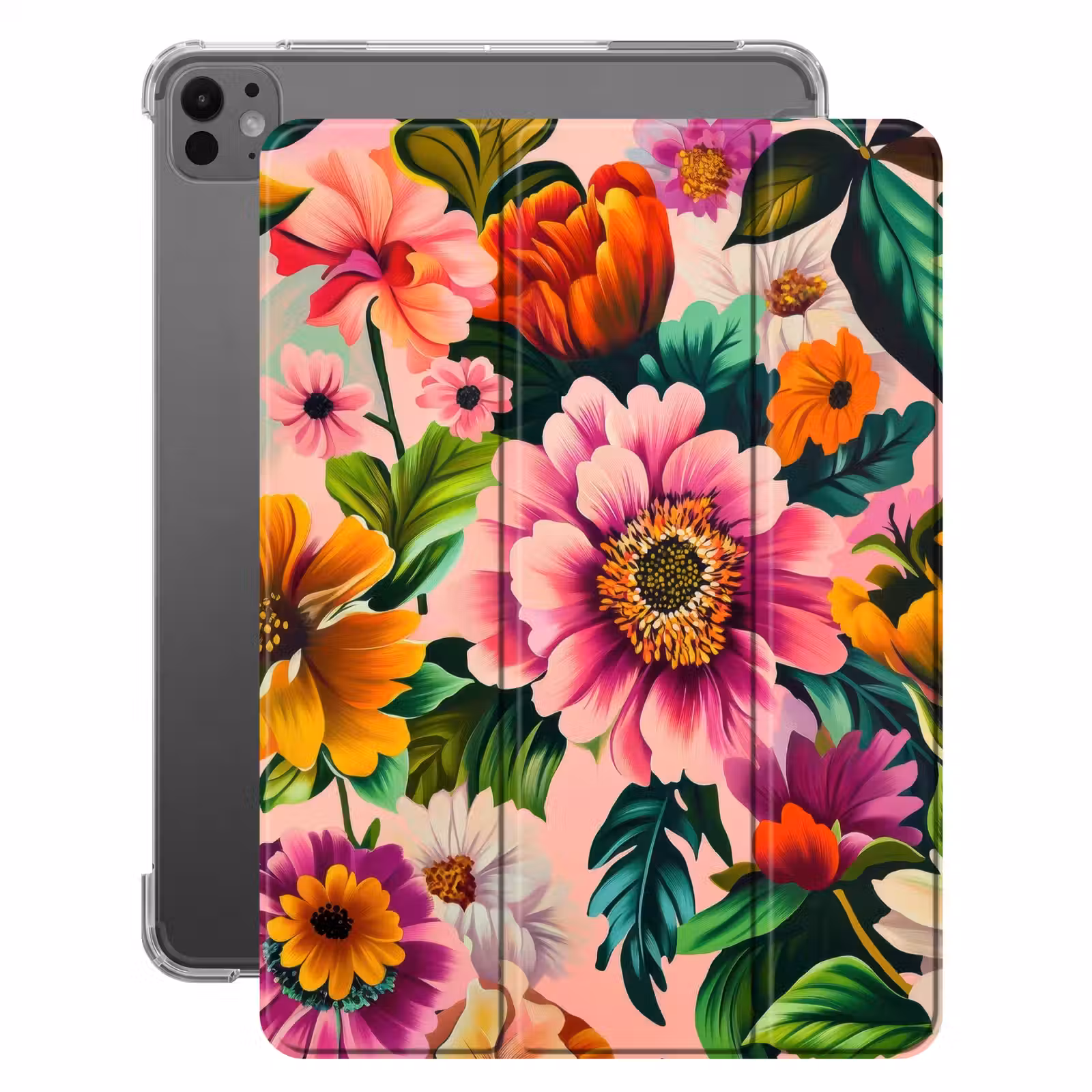 iPad-Hülle - Blumen - Bunt - Rosa — 1