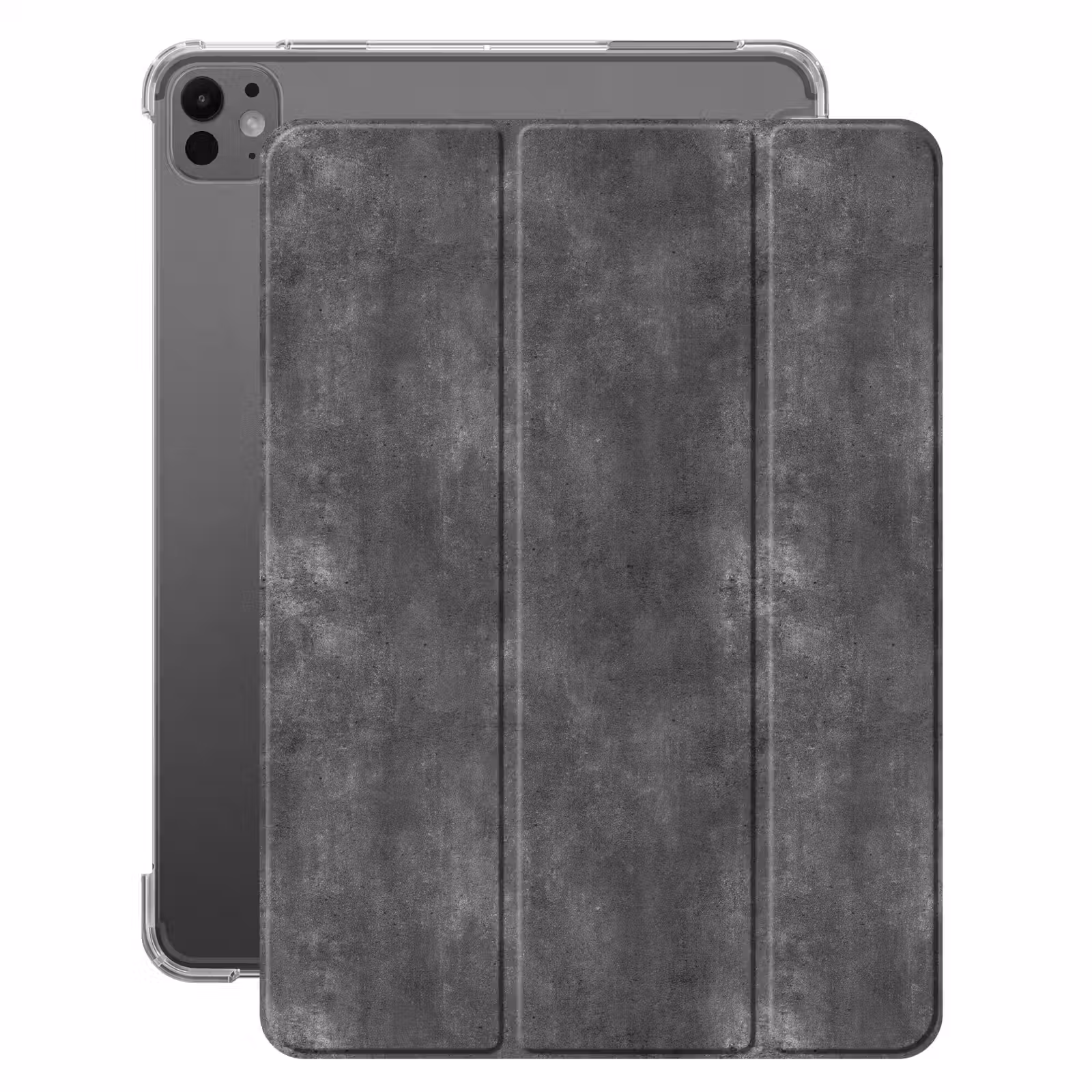 iPad-Hülle - Dunkelgrau - Roh - Konkret — 1
