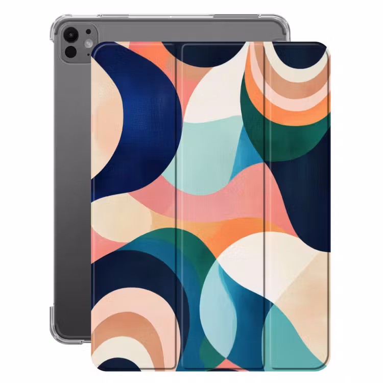 iPad-Hülle - Abstrakt - Blau - Rosa — 1