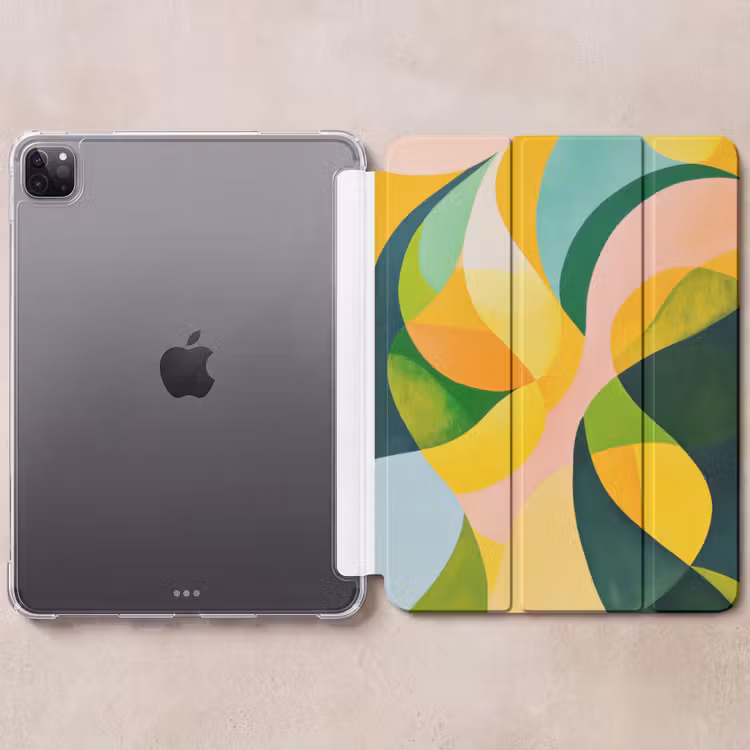 iPad-Hülle - Abstrakt - Gelb - Rosa - Grün — 6