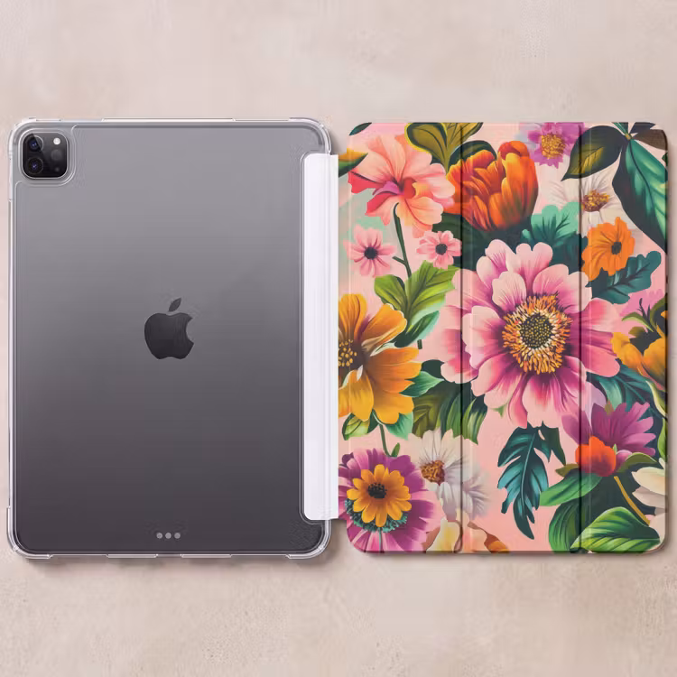 iPad-Hülle - Blumen - Bunt - Rosa — 6