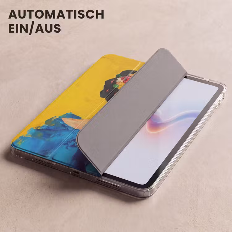 iPad-Hülle - Frida Kahlo - Frau - Gelb - Blau - Blumen — 5