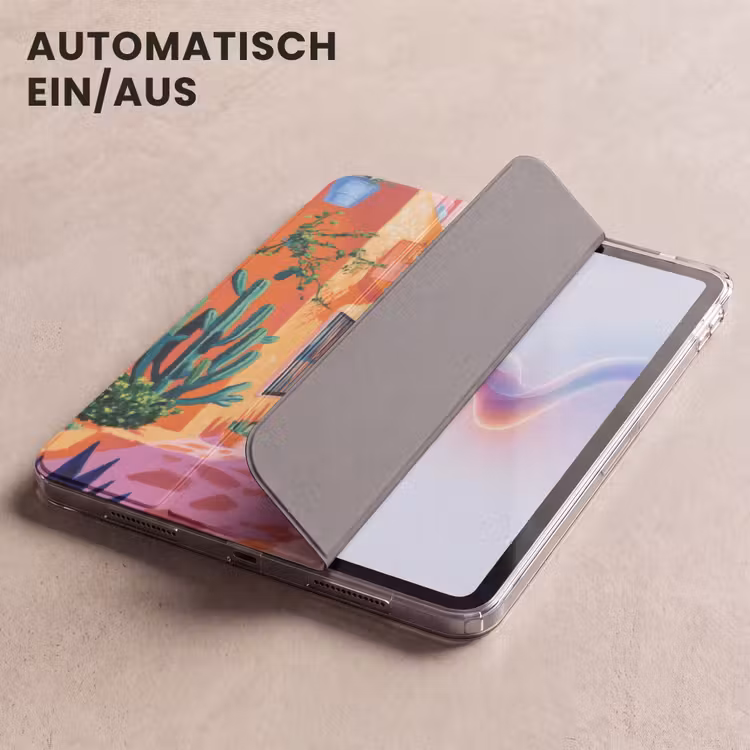 iPad-Hülle - Gelb - Blau - Orange - Haus — 5