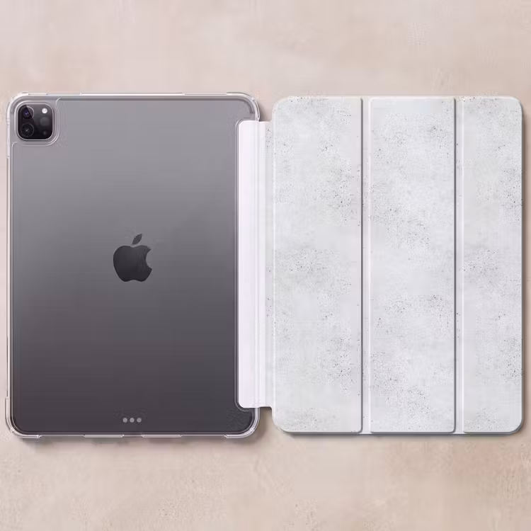 iPad-Hülle - Hellgrau - Betonstruktur - Dezent — 6