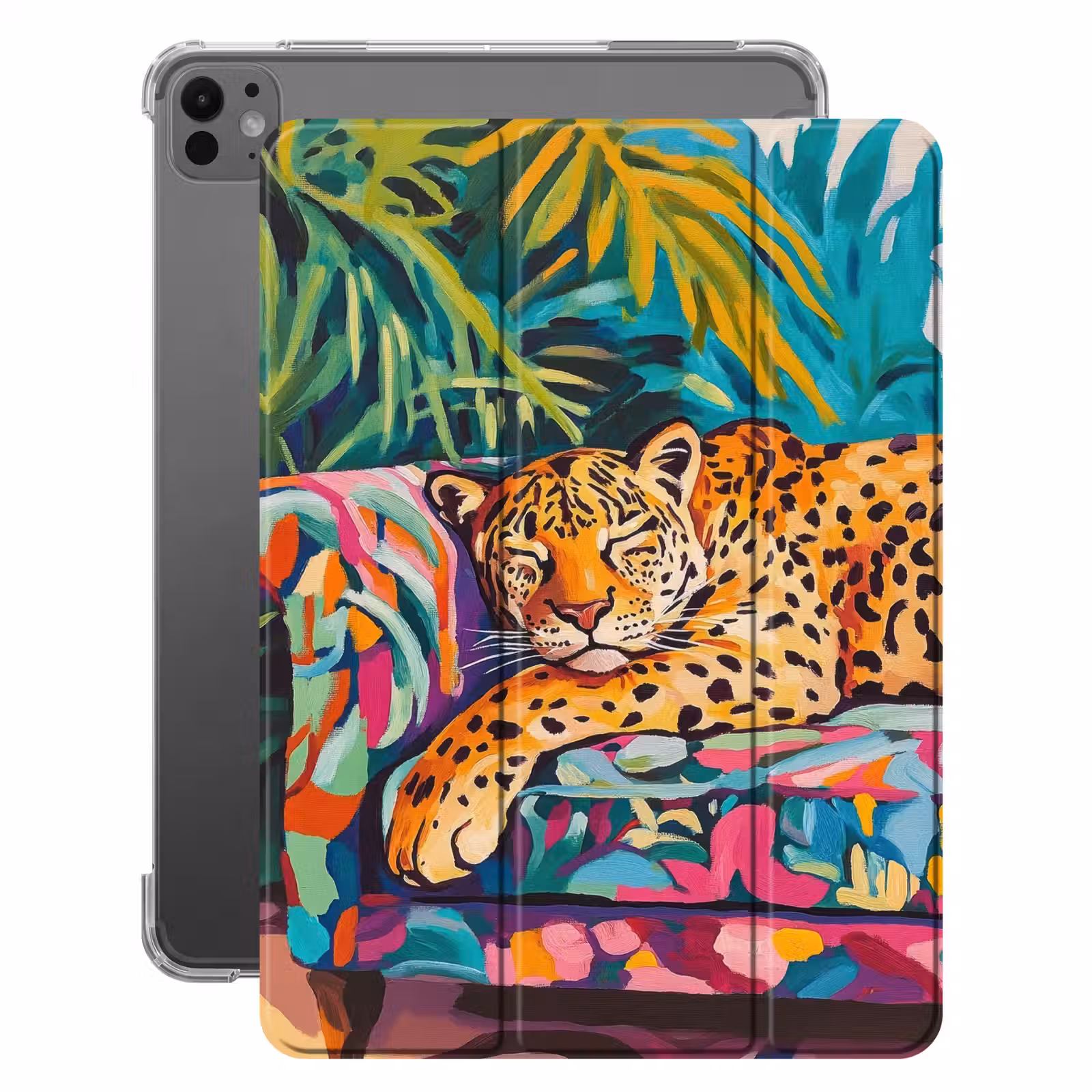 iPad-Hülle - Leopard - Bunt - Tropisch — 1