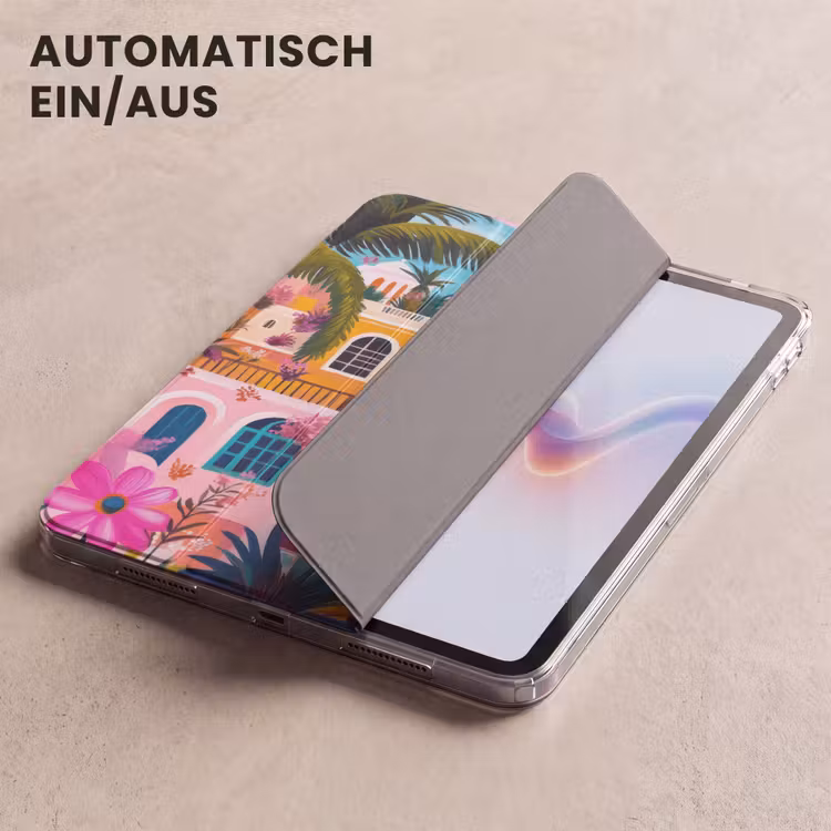 iPad-Hülle - Bunt - Rosa - Orange - Gelb - Blumen — 5