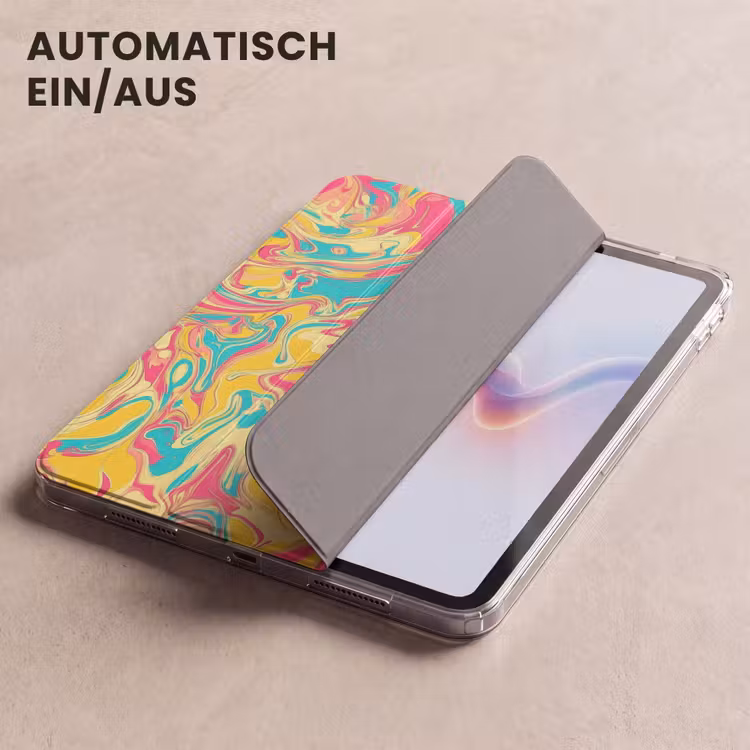 iPad-Hülle - Gelb - Rosa - Blau - Retro — 5