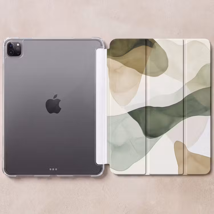iPad-Hülle - Japandi - Abstrakt - Grün — 6