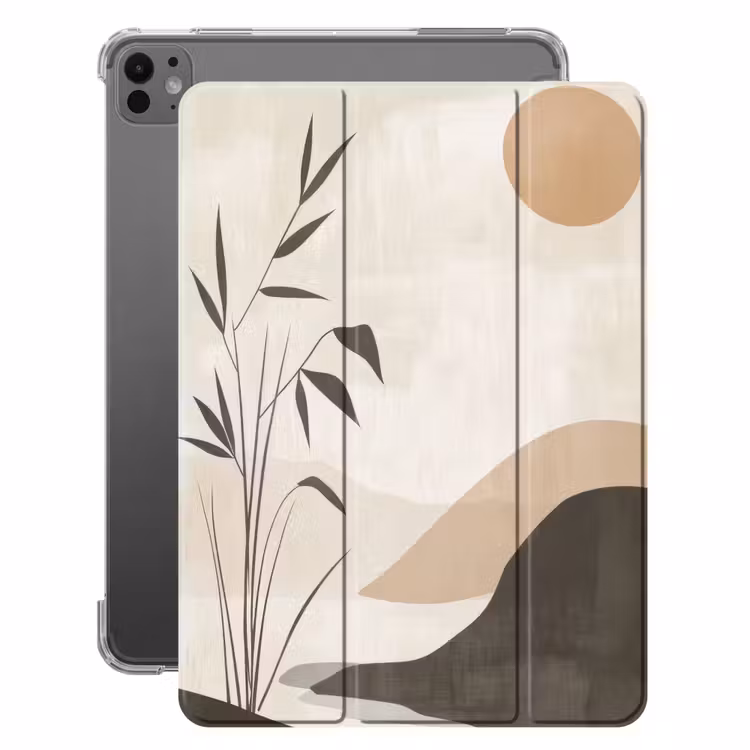 iPad-Hülle - Japandi - Landschaft - Beige — 1