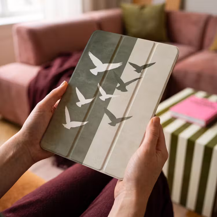 iPad-Hülle - Japandi - Vogel - Grün — 4