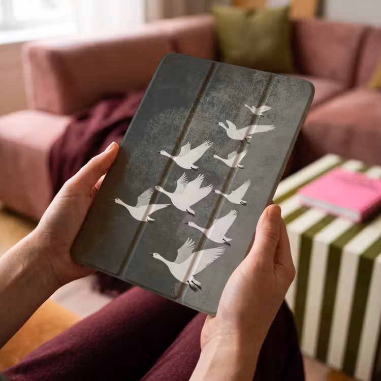 iPad-Hülle - Vogel - Japandi - Grün — 4