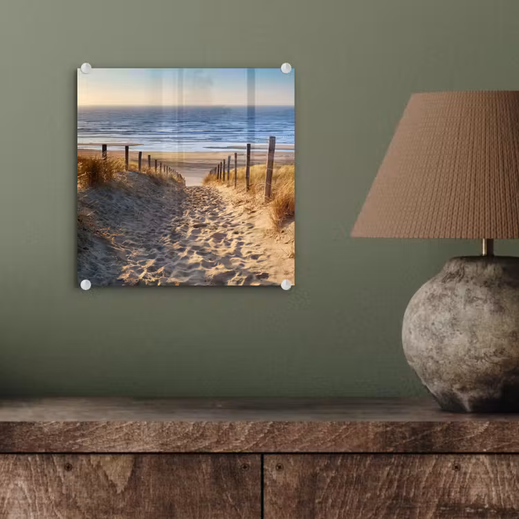 Glasbild - Strand - Meer - Niederlande - Dünen - Sonne — 4