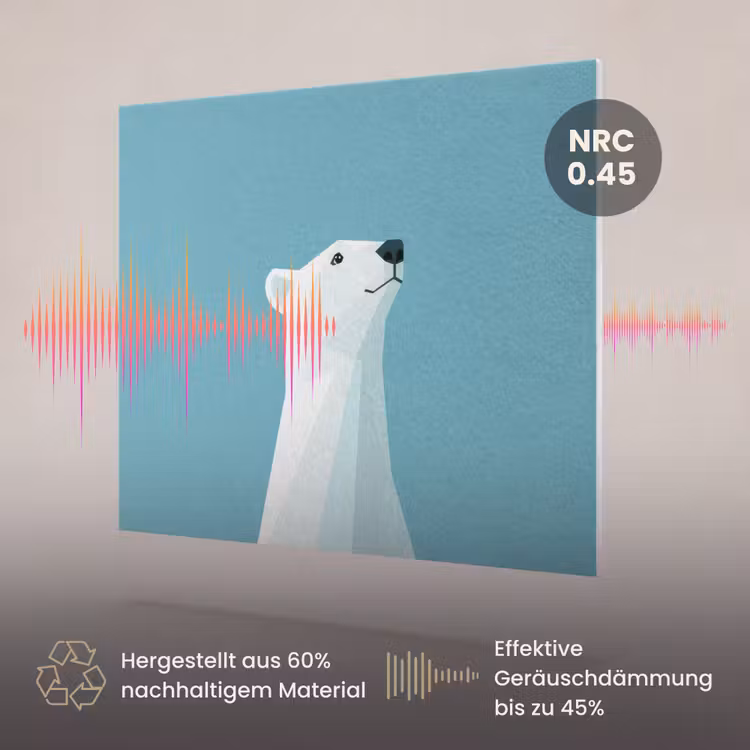Akustikbild - Eisbär - Hellblau - Minimalistisch — 3