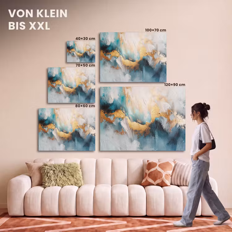Akustikbild - Abstrakt - Kunst - Gold - Blau — 7