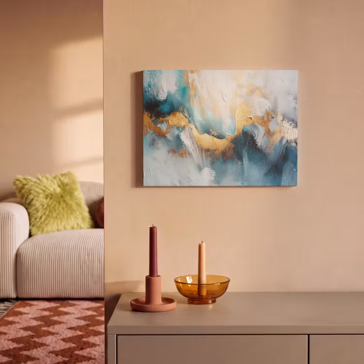 Akustikbild - Abstrakt - Kunst - Gold - Blau — 2