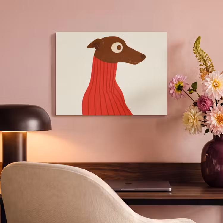 Akustikbild - Silhouette - Hund - Pullover - Rot — 6