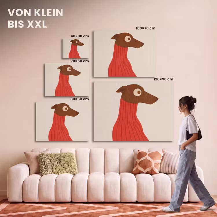 Akustikbild - Silhouette - Hund - Pullover - Rot — 7