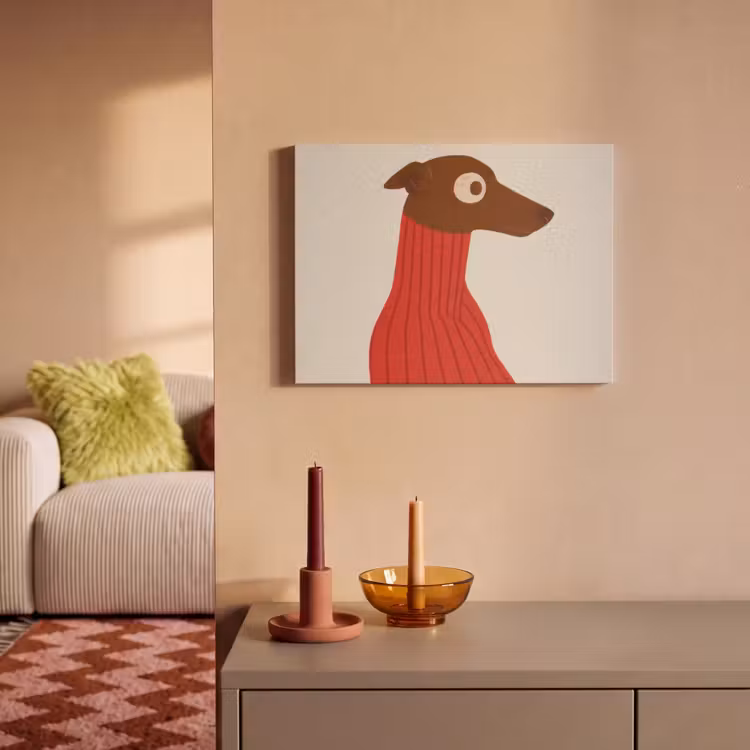 Akustikbild - Silhouette - Hund - Pullover - Rot — 2