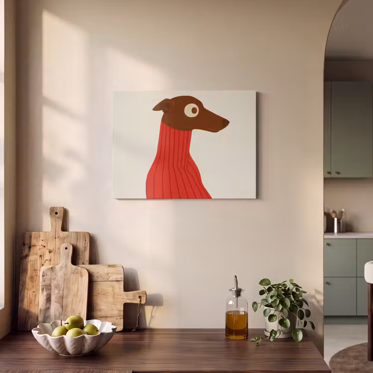 Akustikbild - Silhouette - Hund - Pullover - Rot — 4
