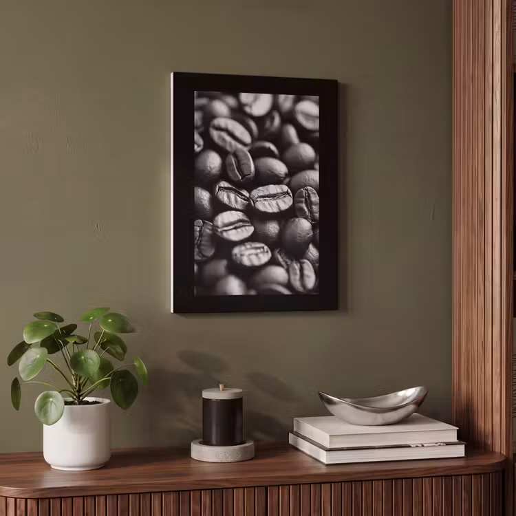 Akustikbild - Kaffeebohnen - Schwarz - Vintage — 6
