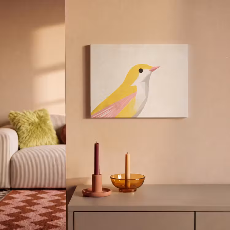 Akustikbild - Vogel - Minimalistisch - Gelb — 2