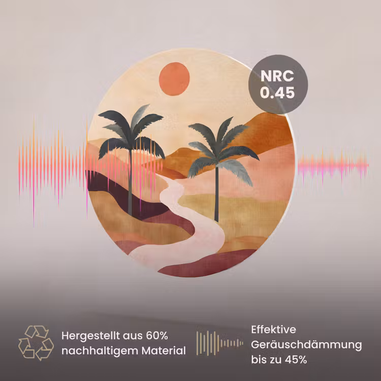 Akustikbild - Rund - Hügel - Palmen - Abstrakt — 3