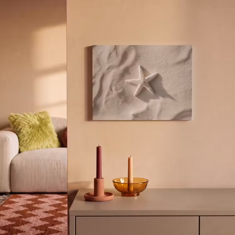 Akustikbild - Strand - Seestern - Sand - Beige — 2