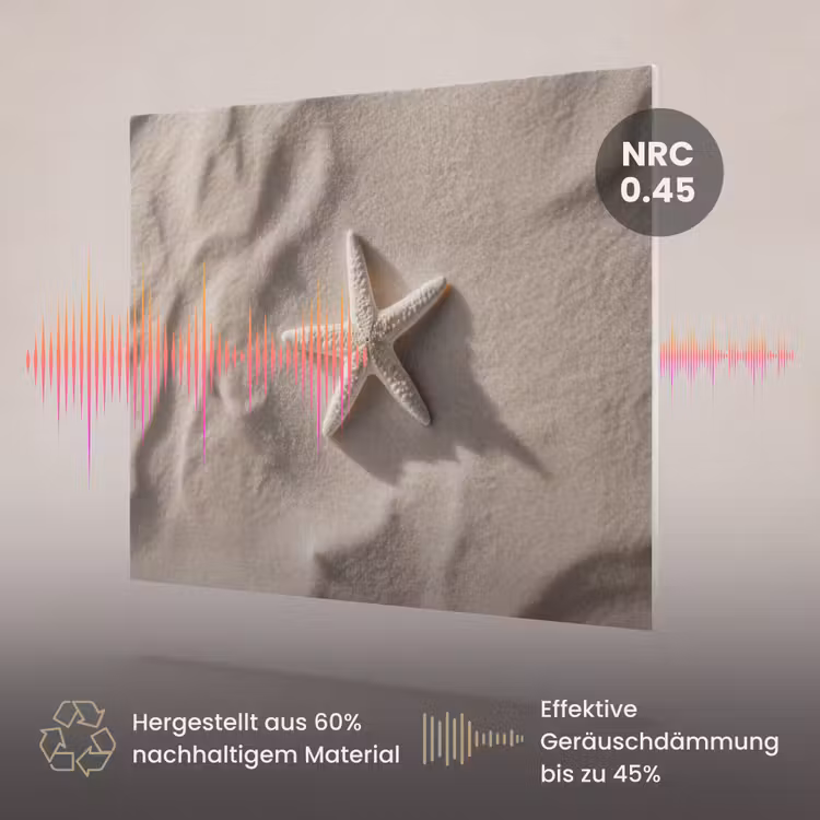 Akustikbild - Strand - Seestern - Sand - Beige — 3