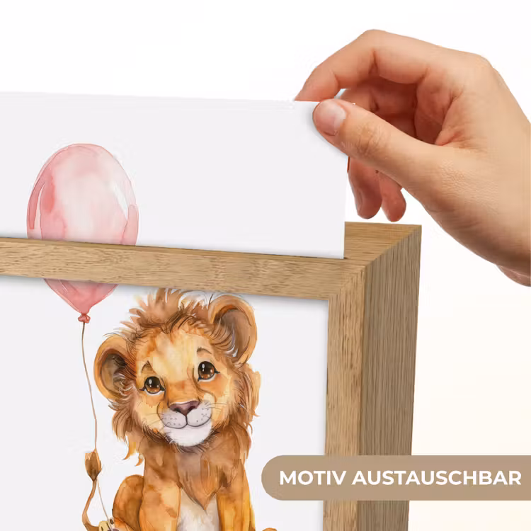 Nachtlicht Kinder - Löwe - Babytier - Rosa Luftballon — 3