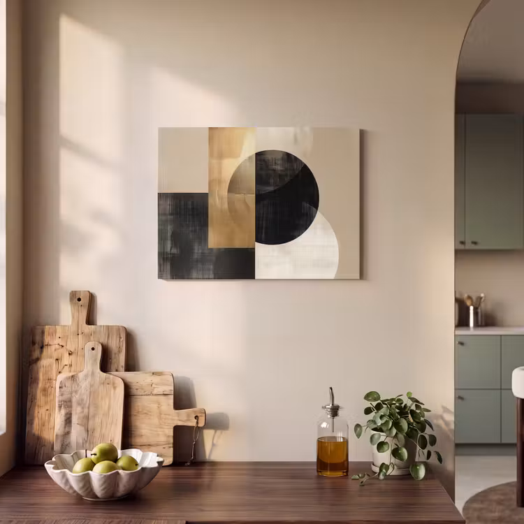 Akustikbild - Abstrakt - Gold - Schwarz - Kunst — 4