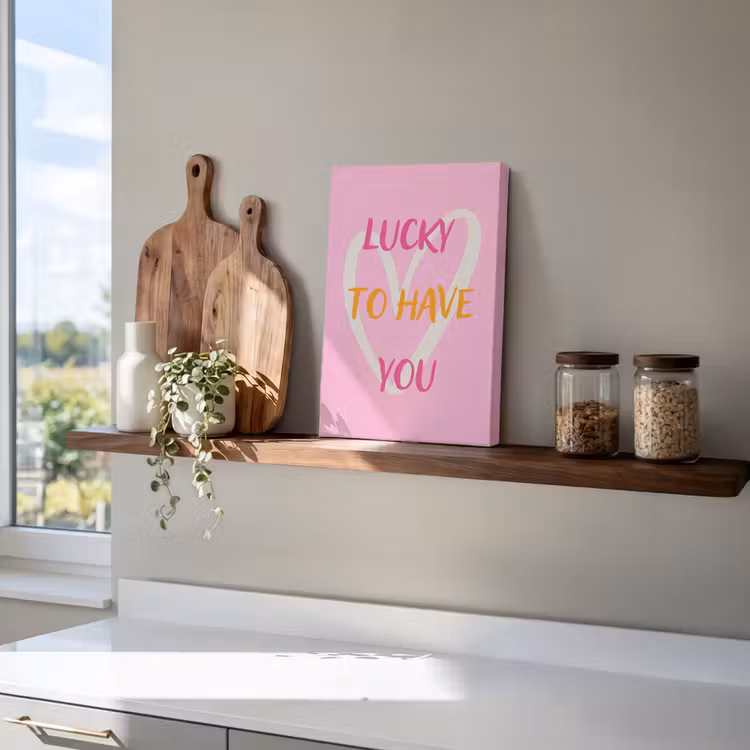 Leinwandbild - Glücklich - Liebe - Valentinstag - Rosa — 3