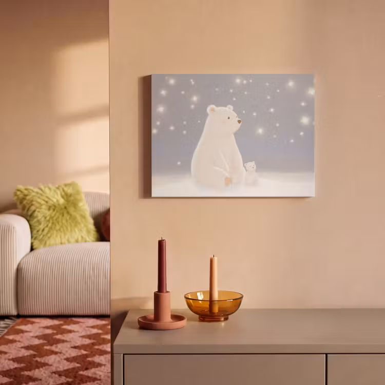 Akustikbild - Eisbär - Schnee - Sterne - Blau — 2