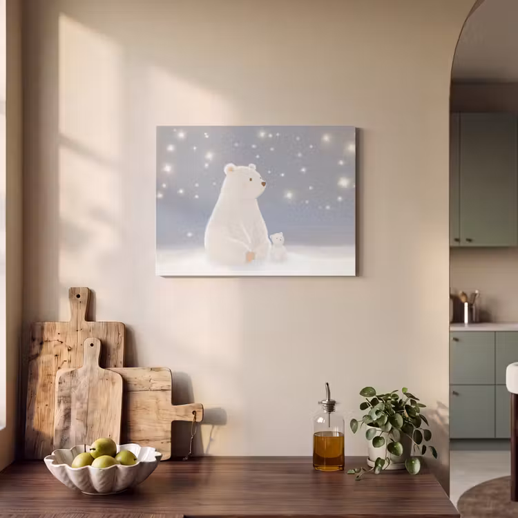Akustikbild - Eisbär - Schnee - Sterne - Blau — 4
