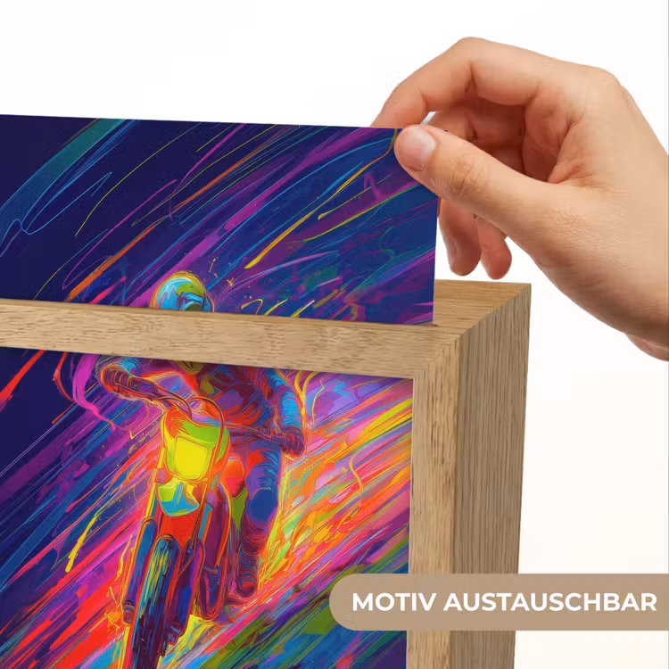 Nachtlicht Kinder - Crossrad - Neonfarben - Linien - Helm — 3