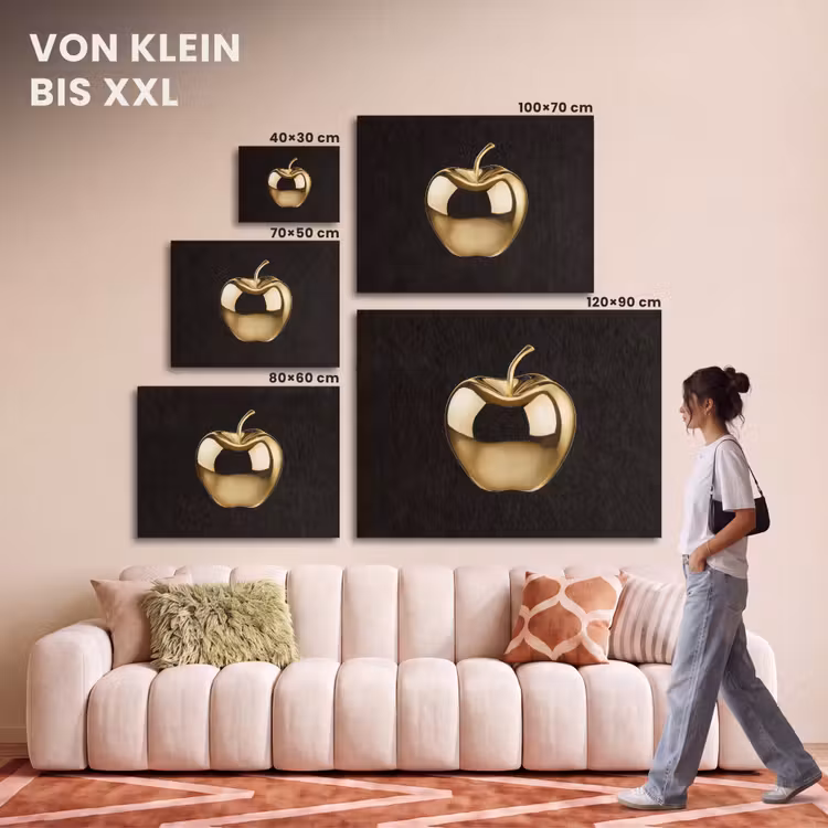 Akustikbild - Apfel - Gold - Chrom - Schwarz — 7