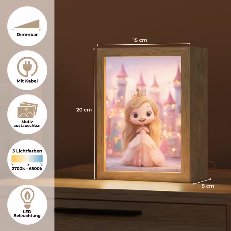 Nachtlicht Kinder - Prinzessin - Rosa - Schloss — 9