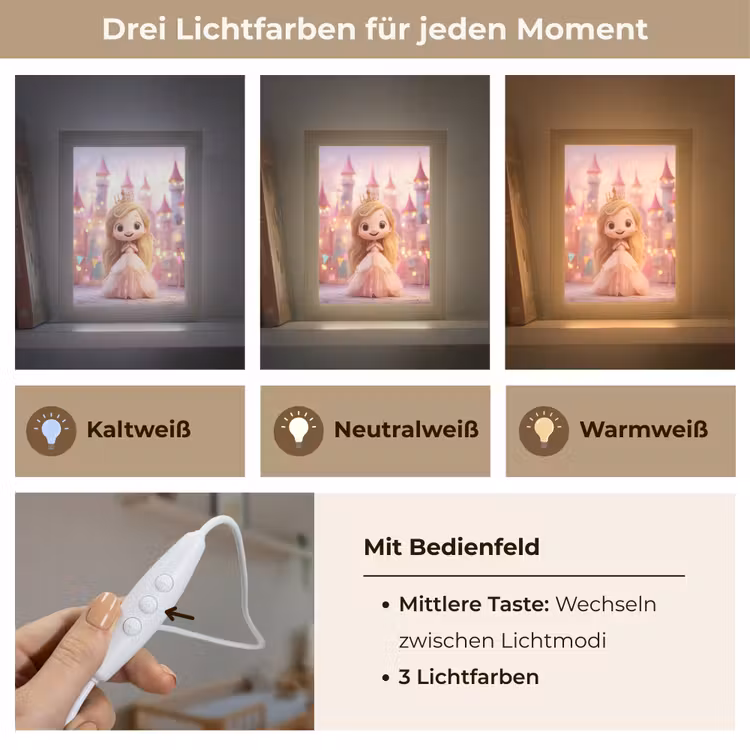 Nachtlicht Kinder - Prinzessin - Rosa - Schloss — 8