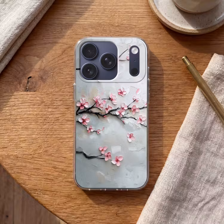 Handyhülle - Blüte - Künstlerisch - Rosa - Sakura — 2