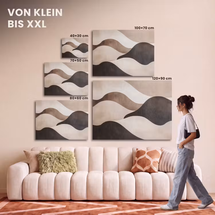 Akustikbild - Wellen - Abstrakt - Beige — 7